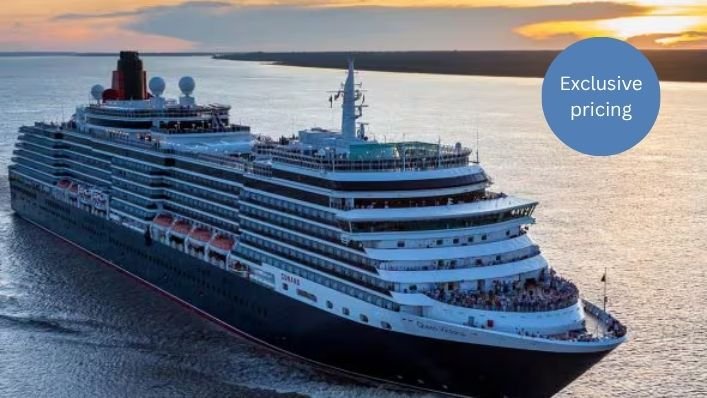 Cunard Queen Victoria ship on her way to Spain and Portugal